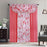Sapphire Home Complete Window Matte Sheer Gauze Voile Curtain Panel Set with 3 Valances and 4 Attached Panels (55x84 Each) - Easy Installation - Multicolor Flower Print (Joyce, 84, Red)