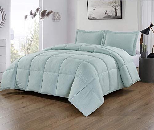 Sapphire Home 2pc Comforter Set-Twin Size Bed Comforter 64"x88" with a Pillow Sham 20"x26"-Plush Alternative Down Comforter-Hypoallergenic Duvet Insert-All Season Bedroom Sets (DwnAlt,T,Khaki)