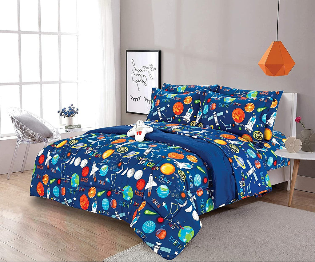 Sapphire Home 6 Piece Twin Size Boys Kids Teens Comforter Set