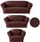 Sapphire Home 3-Piece SlipCover Set for Sofa Loveseat Couch Arm Chair, Form fit Stretch, Wrinkle Free, Furniture Protector Set for 3/2/1 Cushion, Polyester Spandex,3pc Slipcover, Brown